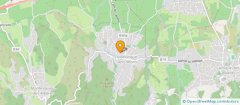 localisation de l'entreprise EPICERIE DOISY  VILLELONGUE-DELS-MONTS