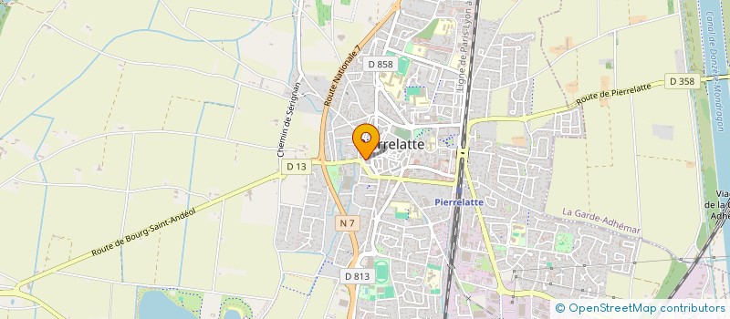 localisation de l'entreprise EPICERIE DU CENTRE à PIERRELATTE
