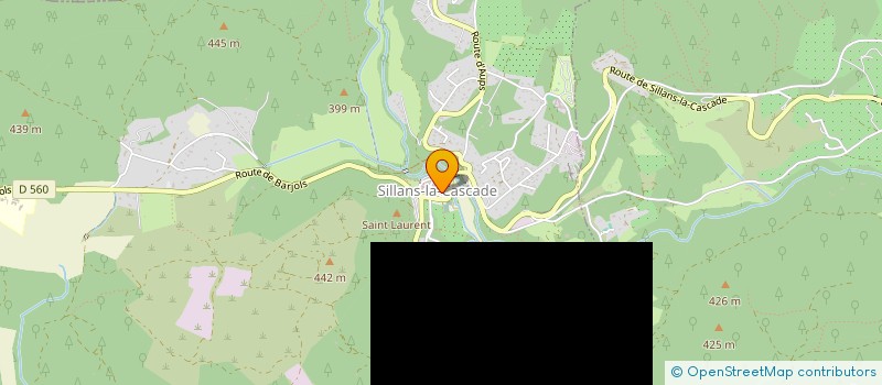 localisation de l'entreprise EPICERIE DU CHATEAU  SILLANS-LA-CASCADE
