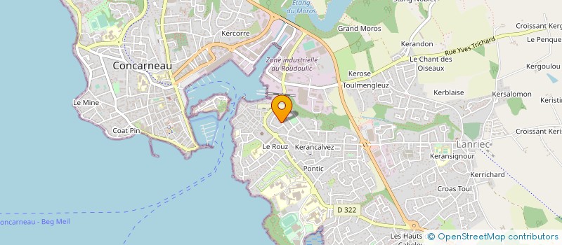 localisation de l'entreprise EPICERIE DU COEUR à CONCARNEAU