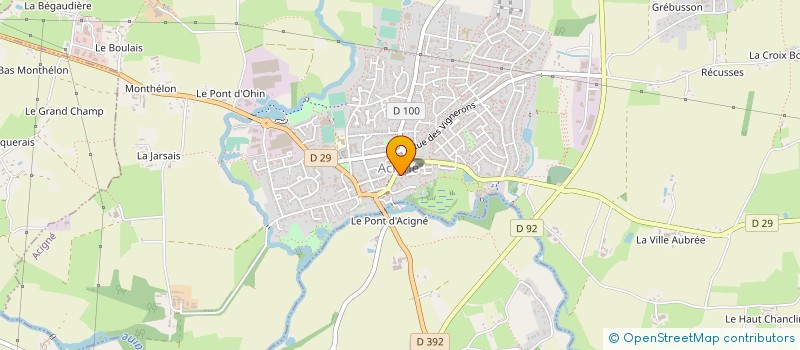 localisation de l'entreprise EPICERIE DU PORCHE à ACIGNE