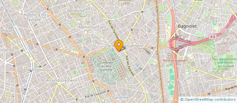 localisation de l'entreprise EPICERIE GAMBETTA  PARIS