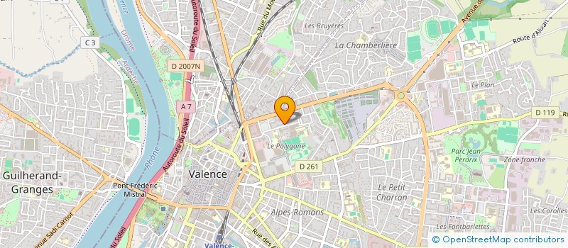 localisation de l'entreprise EPICERIE GENERALE DU POLYGONE à VALENCE