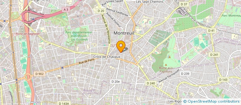 localisation de l'entreprise EPICERIE LE MOLIERE à MONTREUIL