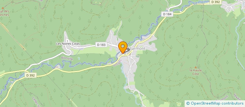 localisation de l'entreprise EPICERIE MARLY  ALLARMONT