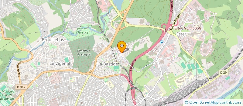 localisation de l'entreprise EPICERIE SOCIAL ET SOLIDAIRE LA BASTIDE à LIMOGES