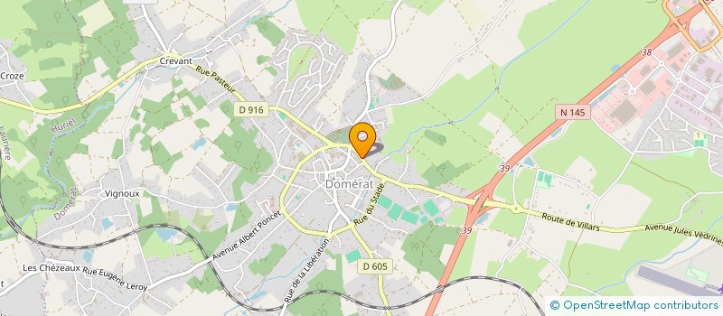 localisation de l'entreprise EPICERIE SOCIALE ET SOLIDAIRE DE DOMERAT ET SES ATELIERS à DOMERAT