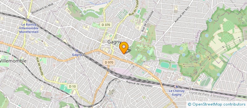 localisation de l'entreprise EPICERIE SOLIDAIRE UN PANIER POUR TOUS  GAGNY