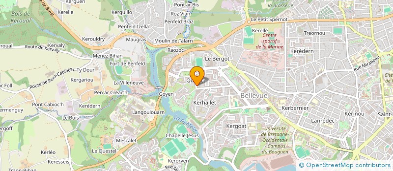 localisation de l'entreprise EPICERIES SOLIDAIRES EN RESEAU à BREST