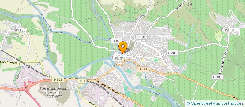 localisation de l'entreprise EPICUR ' AUDE à TREBES