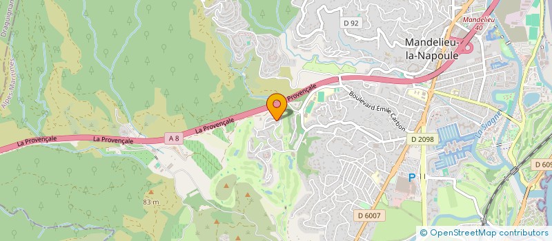 localisation de l'entreprise EPICURE  MANDELIEU-LA-NAPOULE