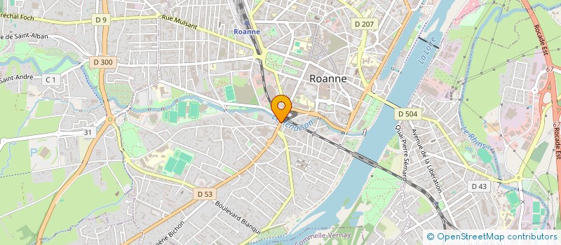 localisation de l'entreprise EPIDEL  ROANNE