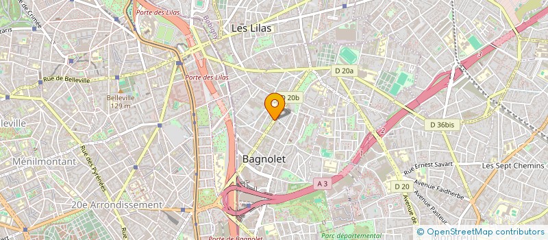 localisation de l'entreprise EPILHOUSE à BAGNOLET