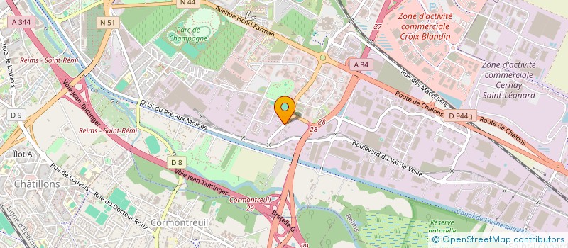 localisation de l'entreprise EPINAL ENERGIES & ENVIRONNEMENT à REIMS