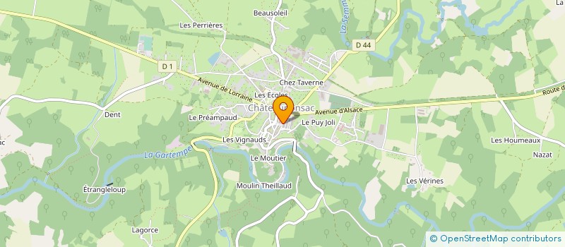 localisation de l'entreprise EPLA - CENTRE SANTE COMMUNE DE CHATEAUPONSAC à CHATEAUPONSAC