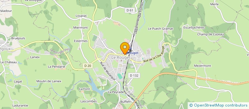 localisation de l'entreprise EPM DISTRIBUTION à LE ROUGET-PERS