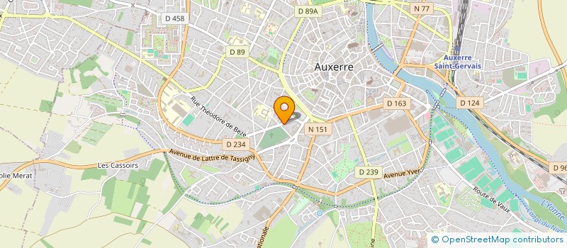 localisation de l'entreprise EPM VINICOLE à AUXERRE