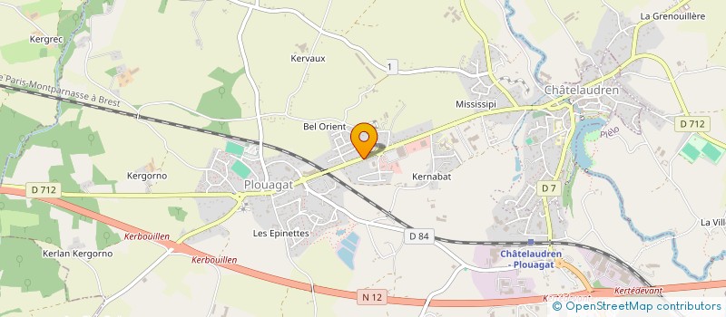 localisation de l'entreprise EPONA  CHATELAUDREN-PLOUAGAT