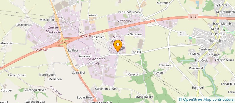 localisation de l'entreprise EPP à PLOUEDERN