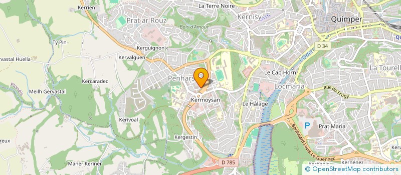 localisation de l'entreprise EPR à QUIMPER