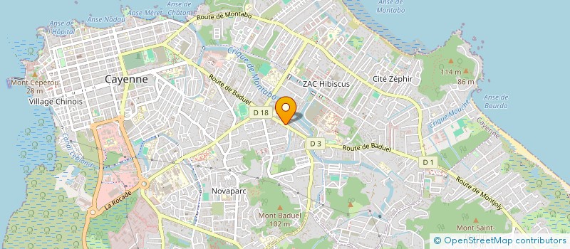 localisation de l'entreprise EPRD VALDECO à CAYENNE