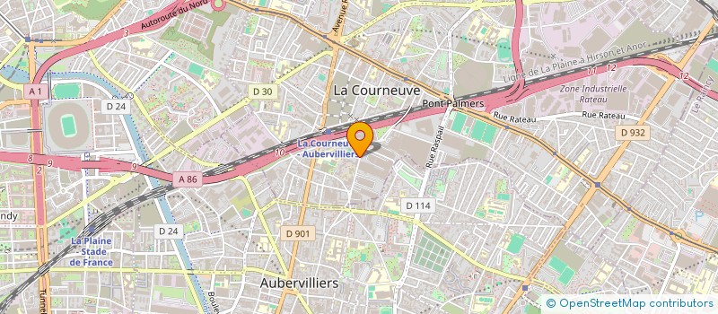 localisation de l'entreprise EPROJ à LA COURNEUVE