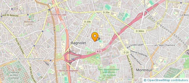 localisation de l'entreprise EPS à BAGNOLET