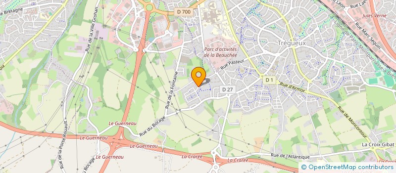 localisation de l'entreprise EPS à TREGUEUX