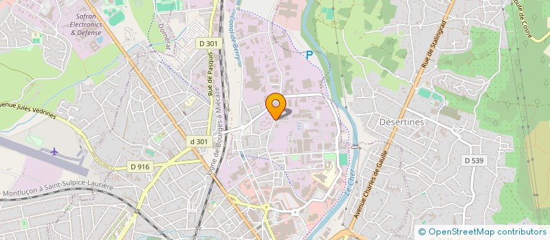 localisation de l'entreprise EPSIIMMO  MONTLUCON