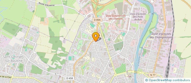 localisation de l'entreprise EPSILON 21 à AUXERRE