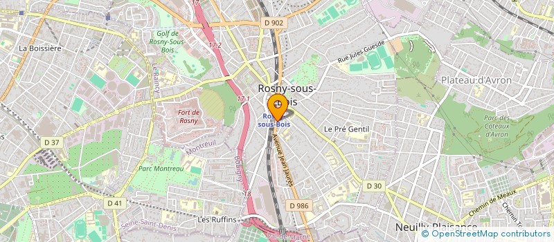 localisation de l'entreprise EPSILON à ROSNY-SOUS-BOIS