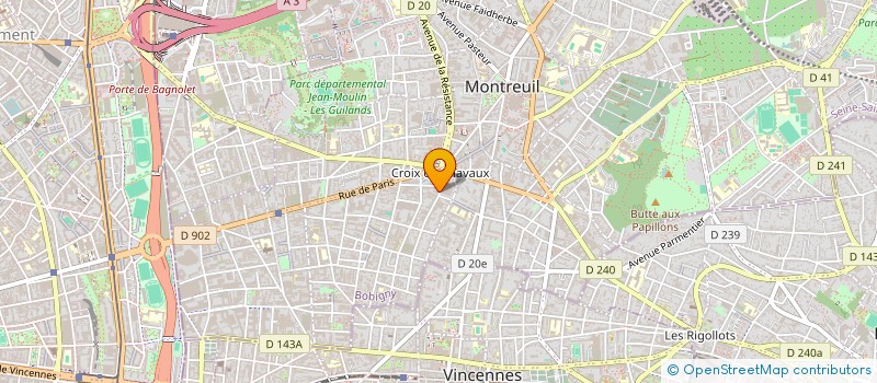 localisation de l'entreprise EPSILON  MONTREUIL