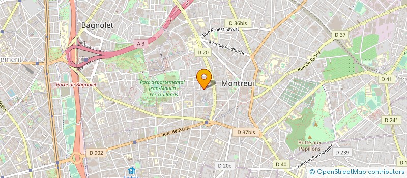 localisation de l'entreprise EPSILON à MONTREUIL