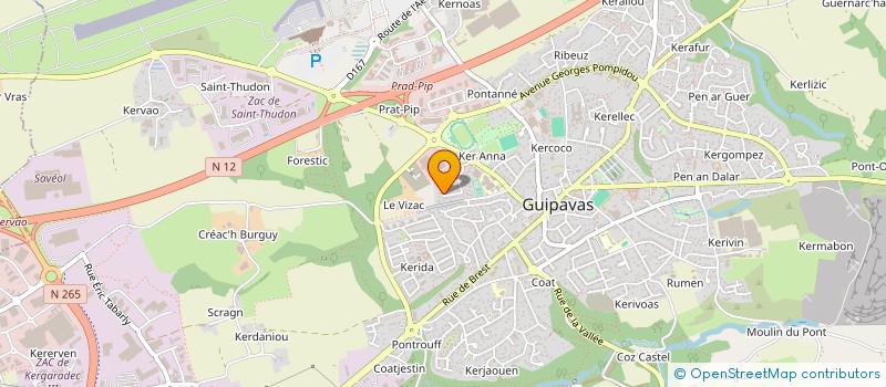 localisation de l'entreprise EPSILON  GUIPAVAS