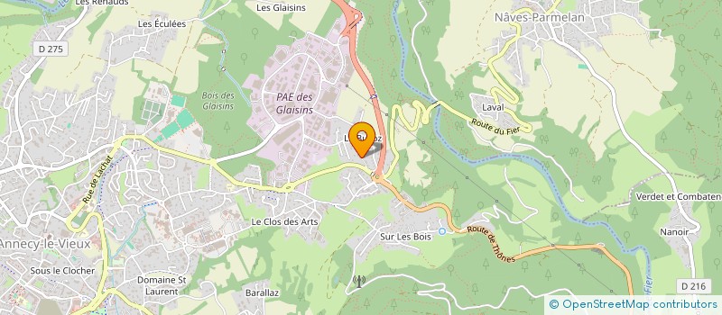 localisation de l'entreprise EPSILON à ANNECY