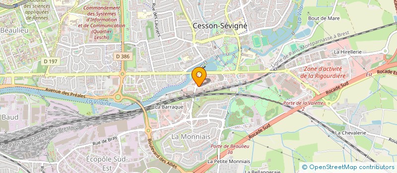 localisation de l'entreprise EPSILON E à CESSON-SEVIGNE