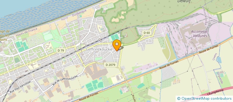 localisation de l'entreprise EPSILONE INGENIERIE  LEFFRINCKOUCKE