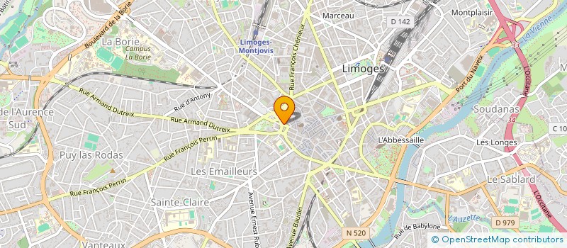 localisation de l'entreprise EPSILONS à LIMOGES