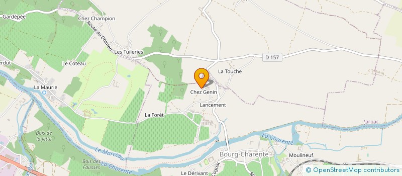 localisation de l'entreprise EPV à BOURG-CHARENTE