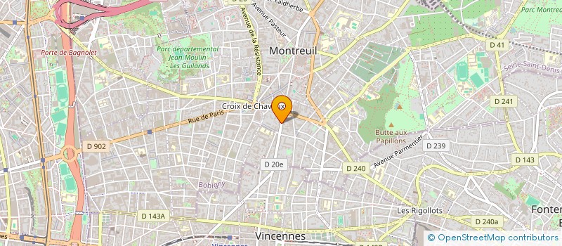 localisation de l'entreprise EPXWEB à MONTREUIL