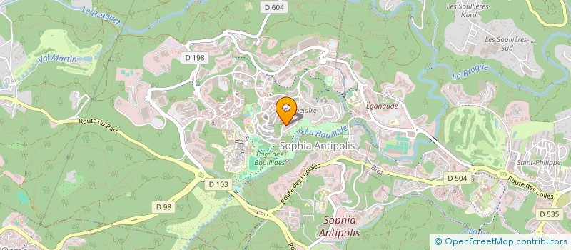 localisation de l'entreprise EQO 21 à VALBONNE