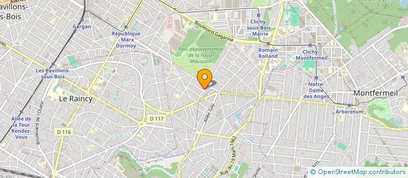 localisation de l'entreprise EQUA'TION COMM'UNIQUE à CLICHY-SOUS-BOIS