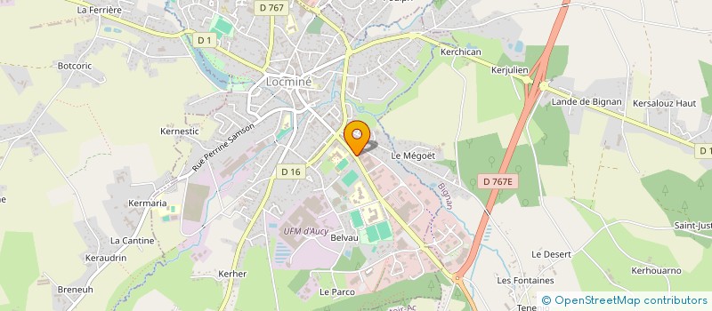 localisation de l'entreprise EQUAFLOR à LOCMINE