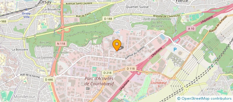 localisation de l'entreprise EQUATION INFORMATIQUE à VILLEBON-SUR-YVETTE