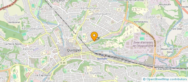 localisation de l'entreprise EQUI-HOSTING à QUIMPER