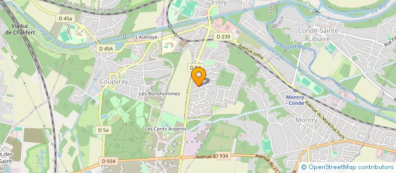 localisation de l'entreprise EQUI-LIBRE à ESBLY