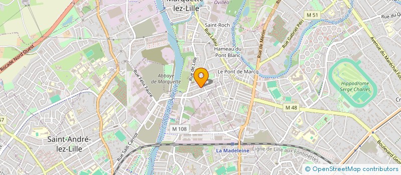 localisation de l'entreprise EQUIDOC'IMMO  MARQUETTE-LEZ-LILLE