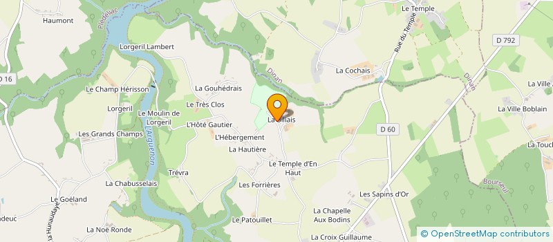 localisation de l'entreprise EQUILACS, ASSOCIATION DES CAVALIERS ET AMIS DE L'ECURIE DES LACS  JUGON-LES-LACS