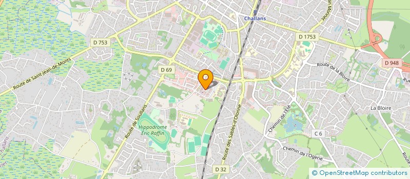 localisation de l'entreprise EQUILIBRE & MOUVEMENT à CHALLANS