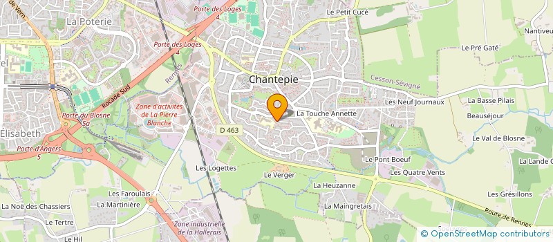 localisation de l'entreprise EQUILIBRECC  CHANTEPIE